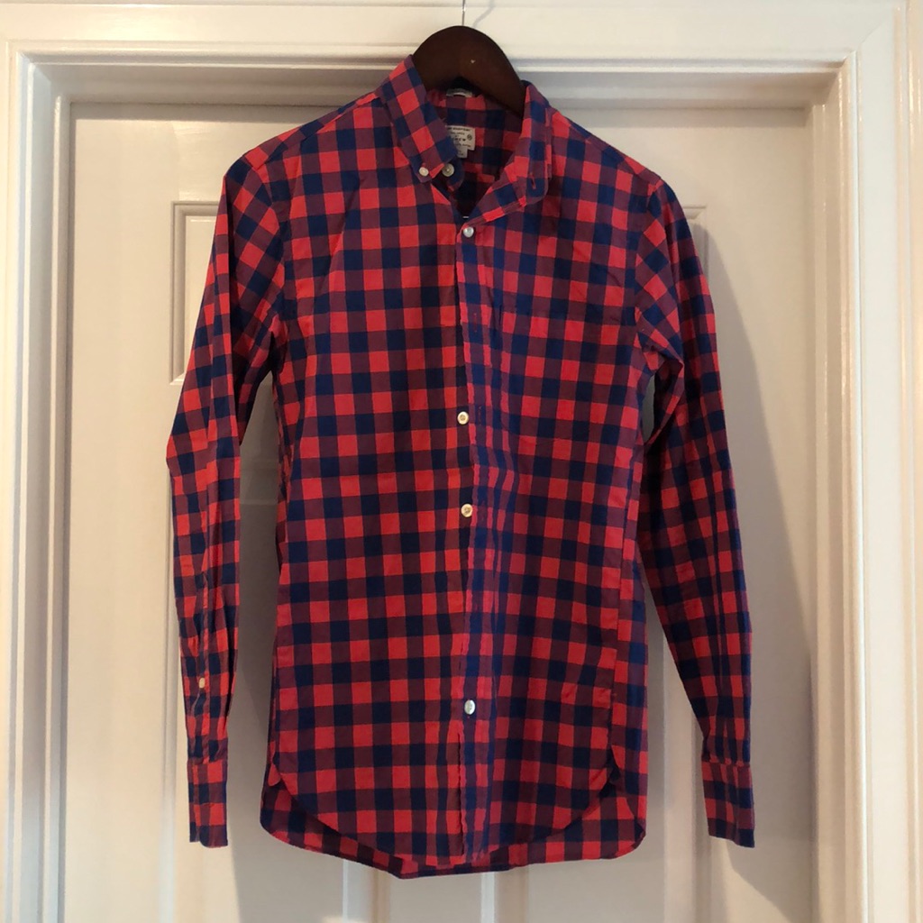 Jcrew Gingham Pattern Button Up